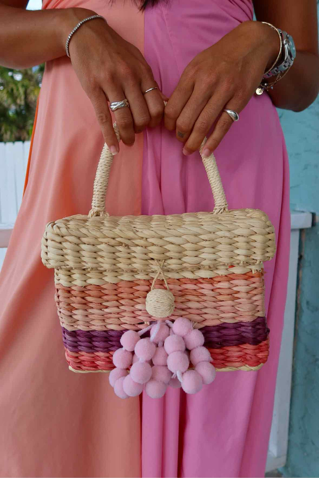 BTB Los Angeles Natural/Pink Purse