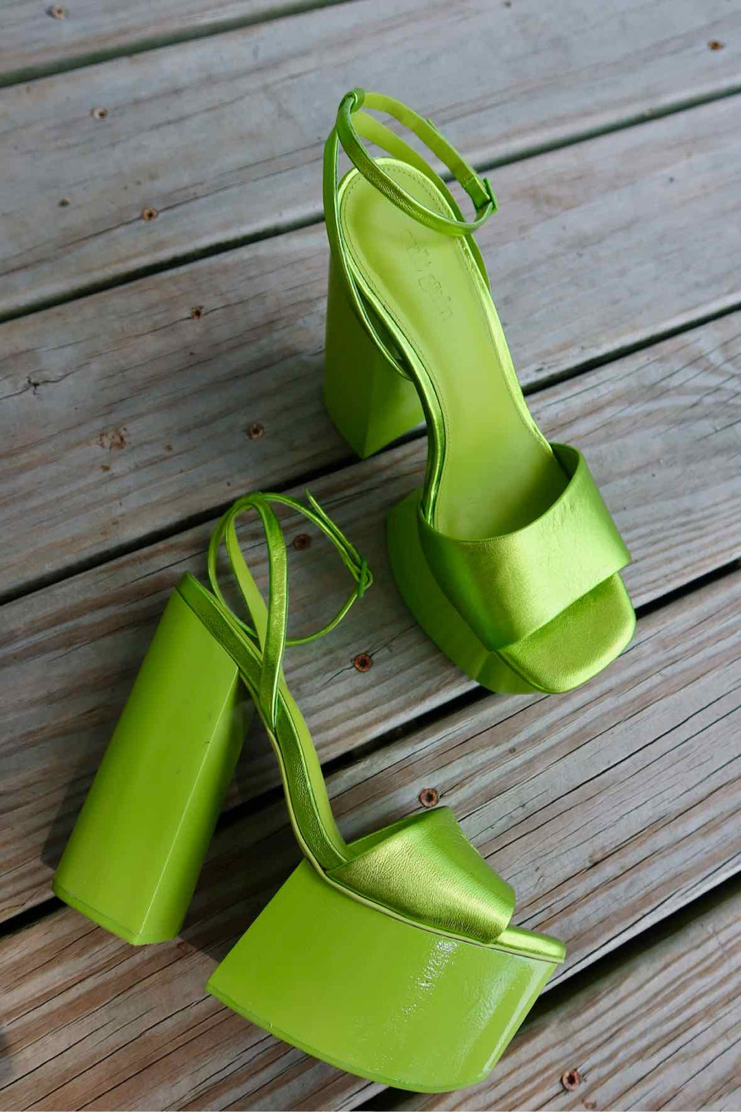 Cult Gaia Shoe Size 37.5 Green Platform Heels