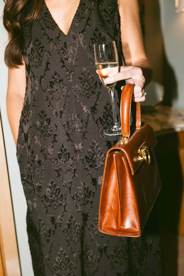 Ferragamo Burgundy Purse