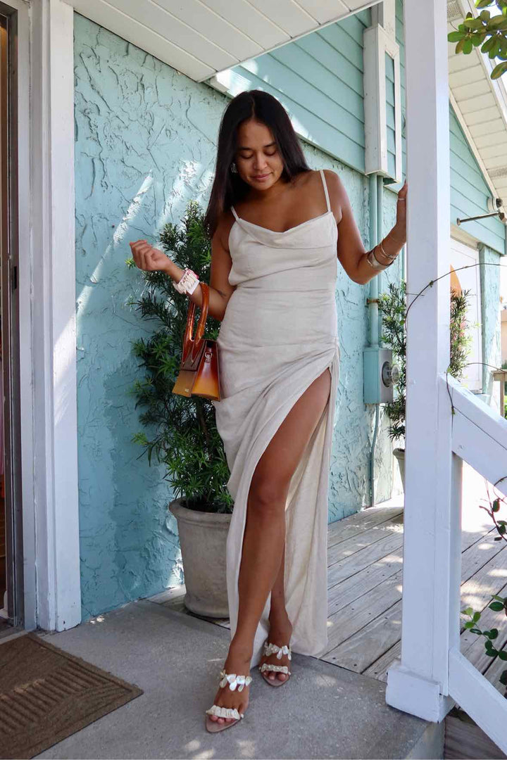 Jacquemus Size M Cowl Neck Long Dress