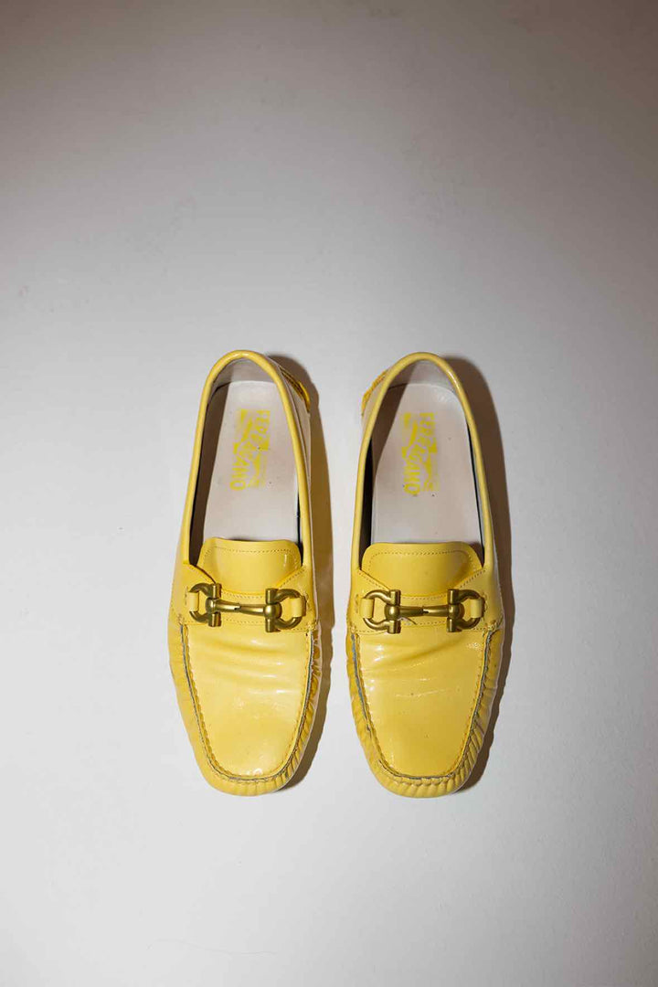 Ferragamo Shoe Size 8.5 Yellow  Loafers