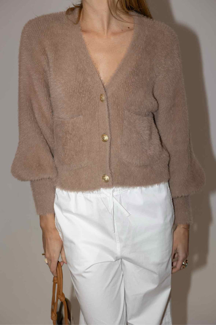 L'agence Size XXS Fuzzy Cardigan