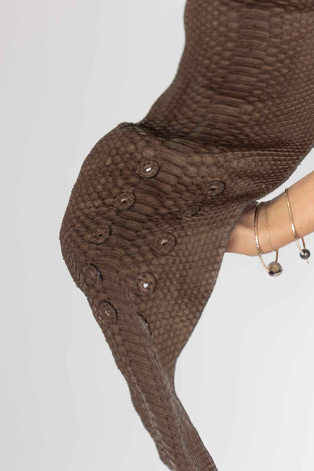 Carlos Falchi Size Small Brown Snake Skin Belt