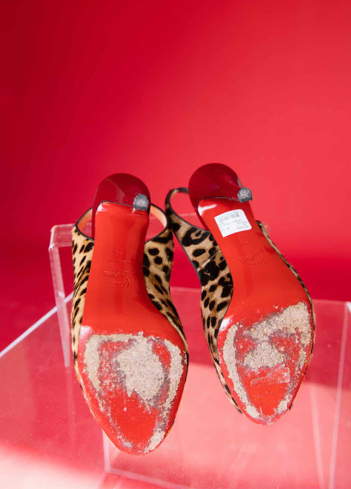 Christian Louboutin Shoe Size 40 Loepard+Red Heel