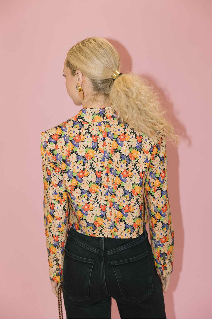Something Navy Size XS Cropped Blazer