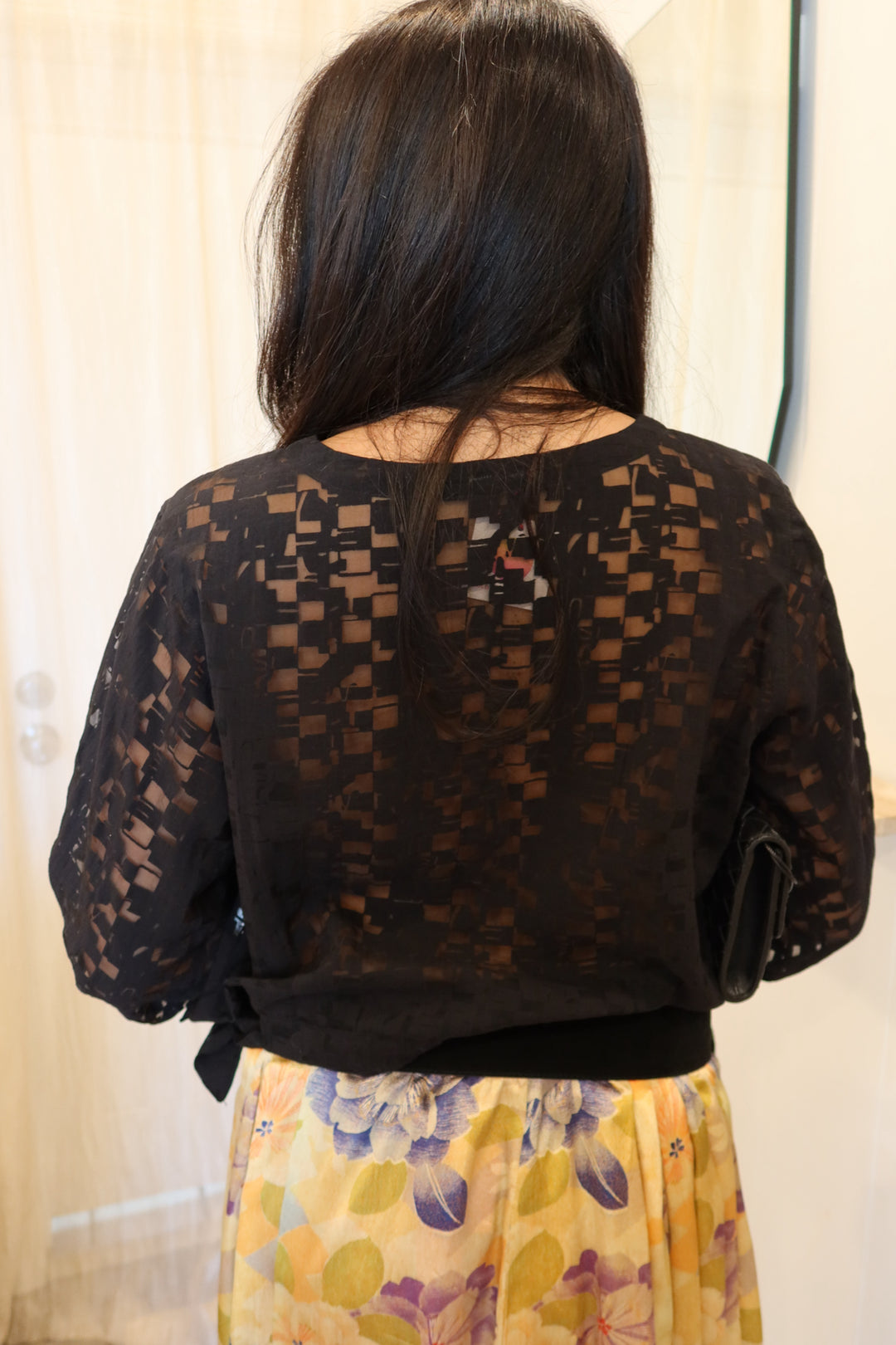 Henrik Vibskov Size XS Black Sheer L/s Top