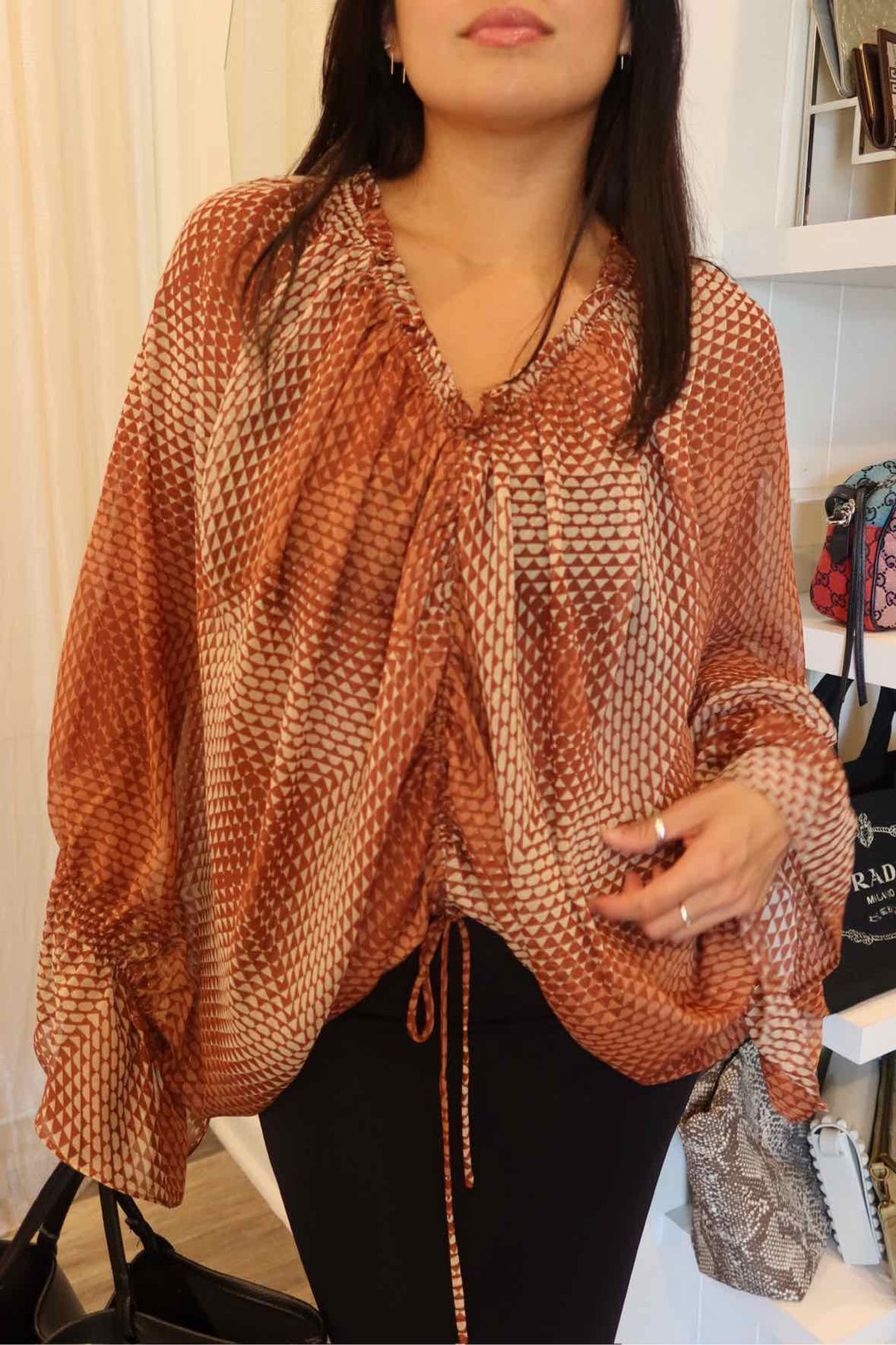 Ramy Brook Size Small Rust Top