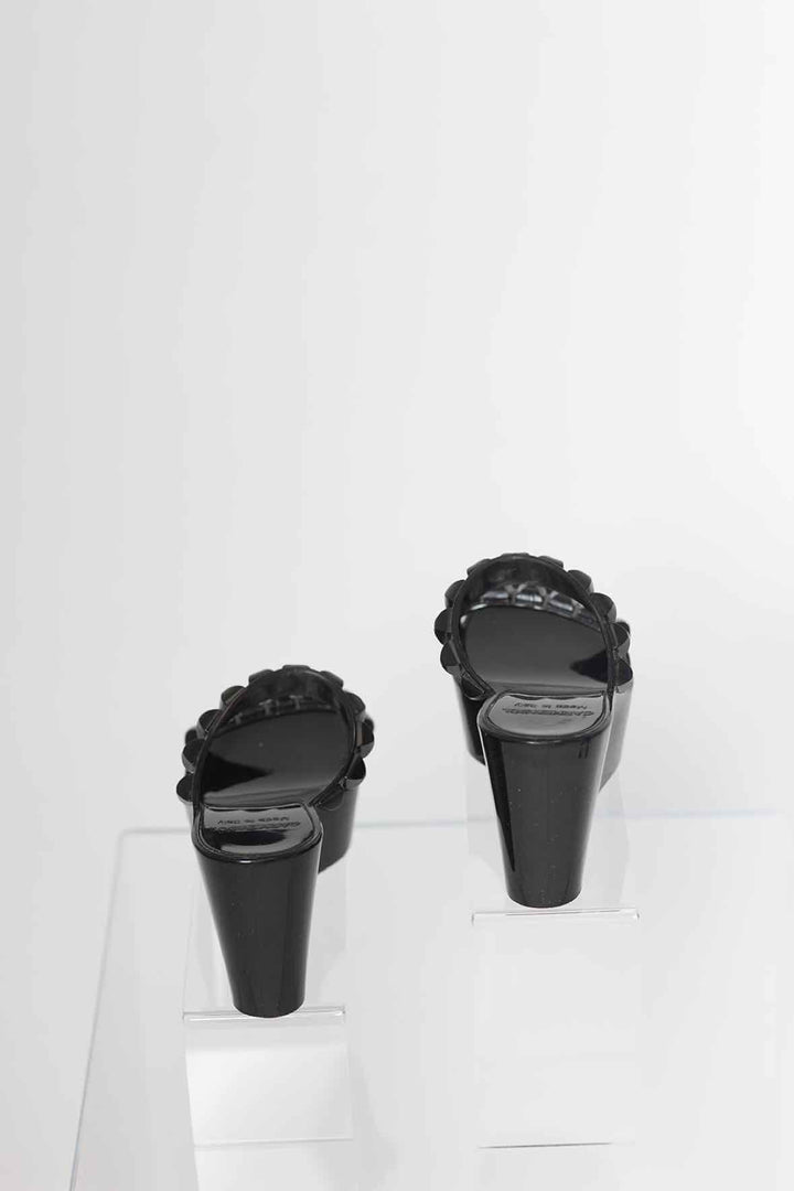 Carmen Sol Size 38 Black Platform Shoes