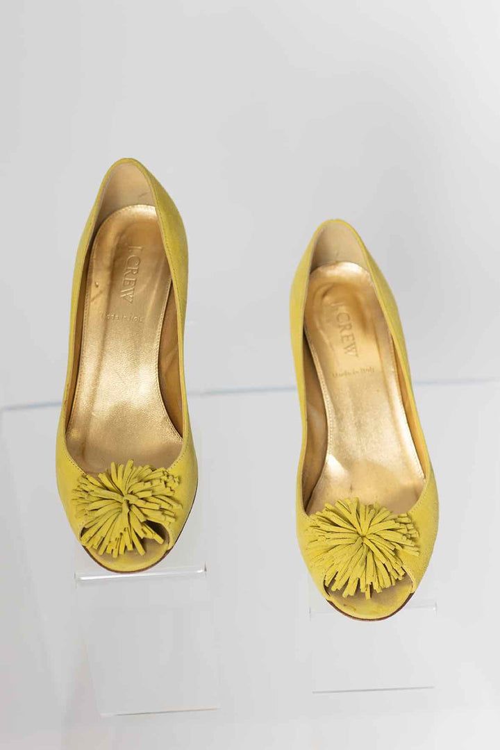 J.Crew Shoe Size 8.5 Pom Pom  Heels