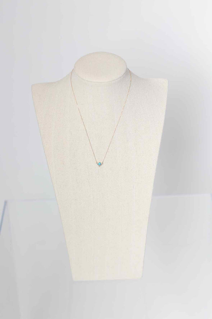 Adina Reyter Turq and Pave Diamond Necklace