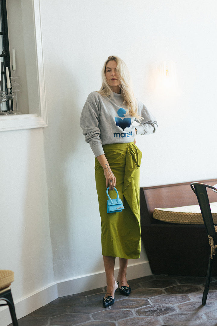 Essentiel Antwerp Size 34 Tafita Olive Skirt