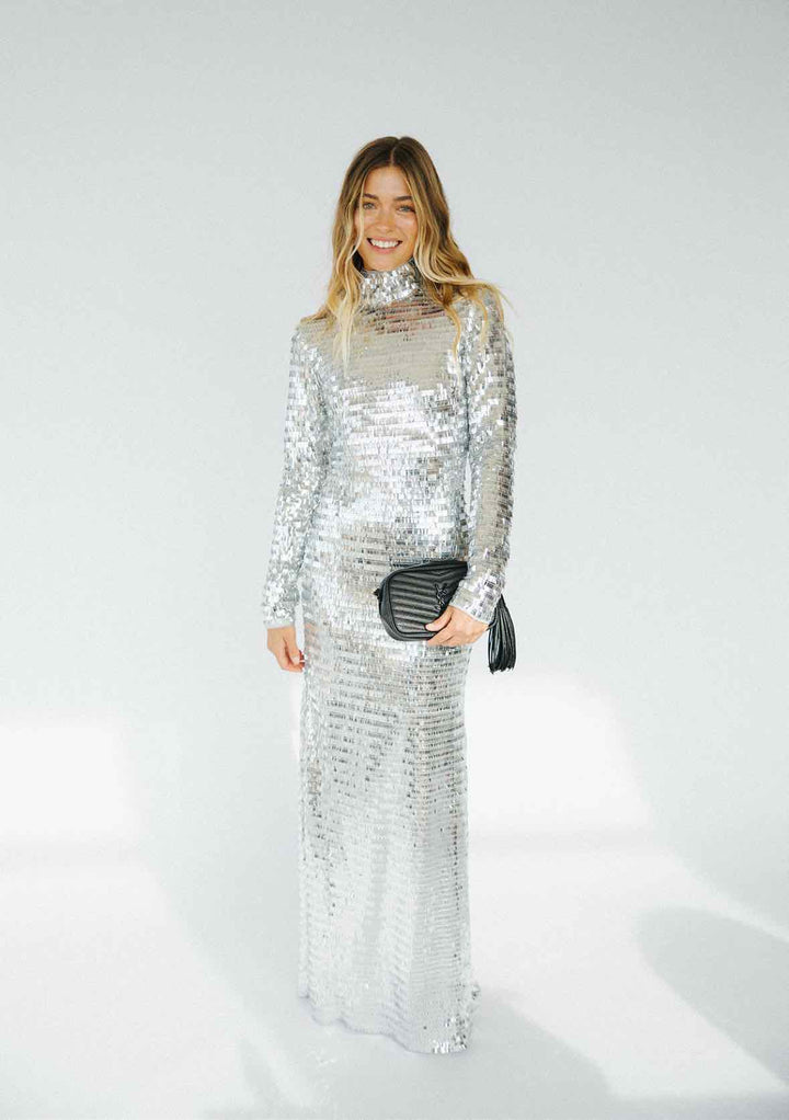 Simon Miller Size 0 L/S Maxi Sequin Dress