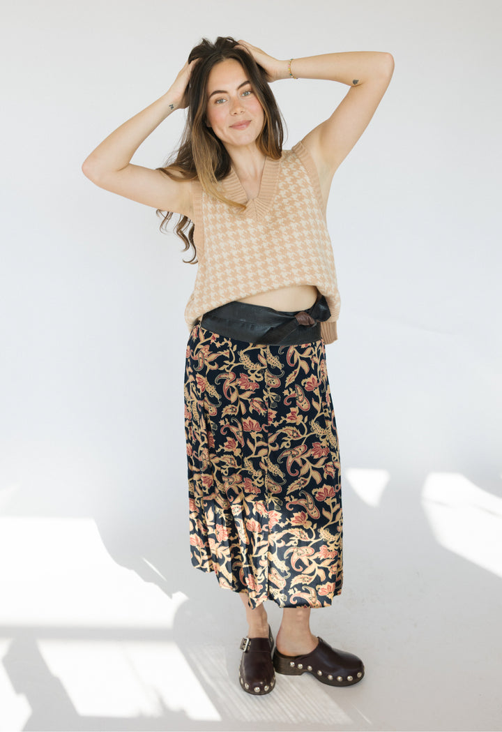 Goldyn Hour Black+Brown Leather Wrap  Belt