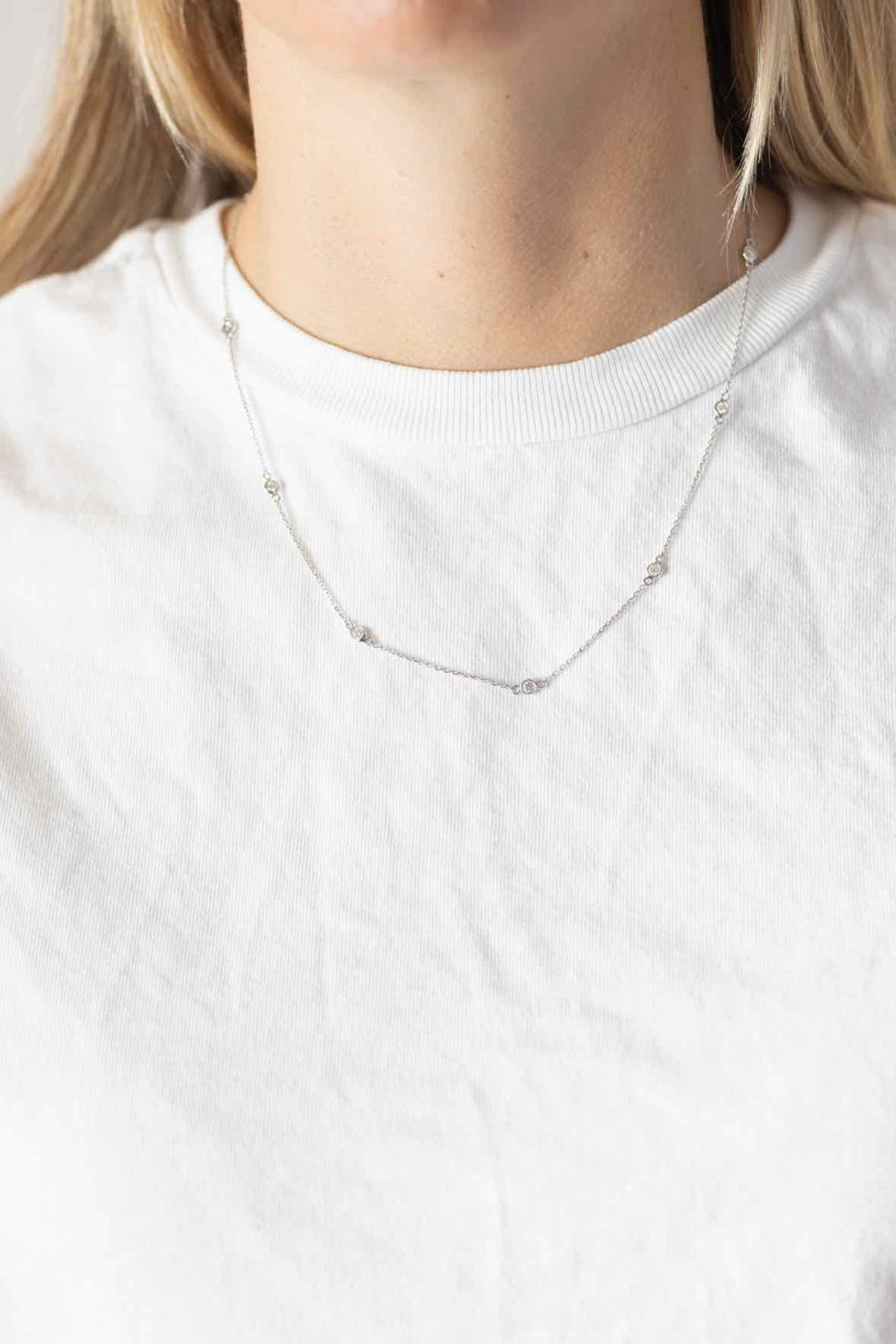 White Gold and Diamond Necklace