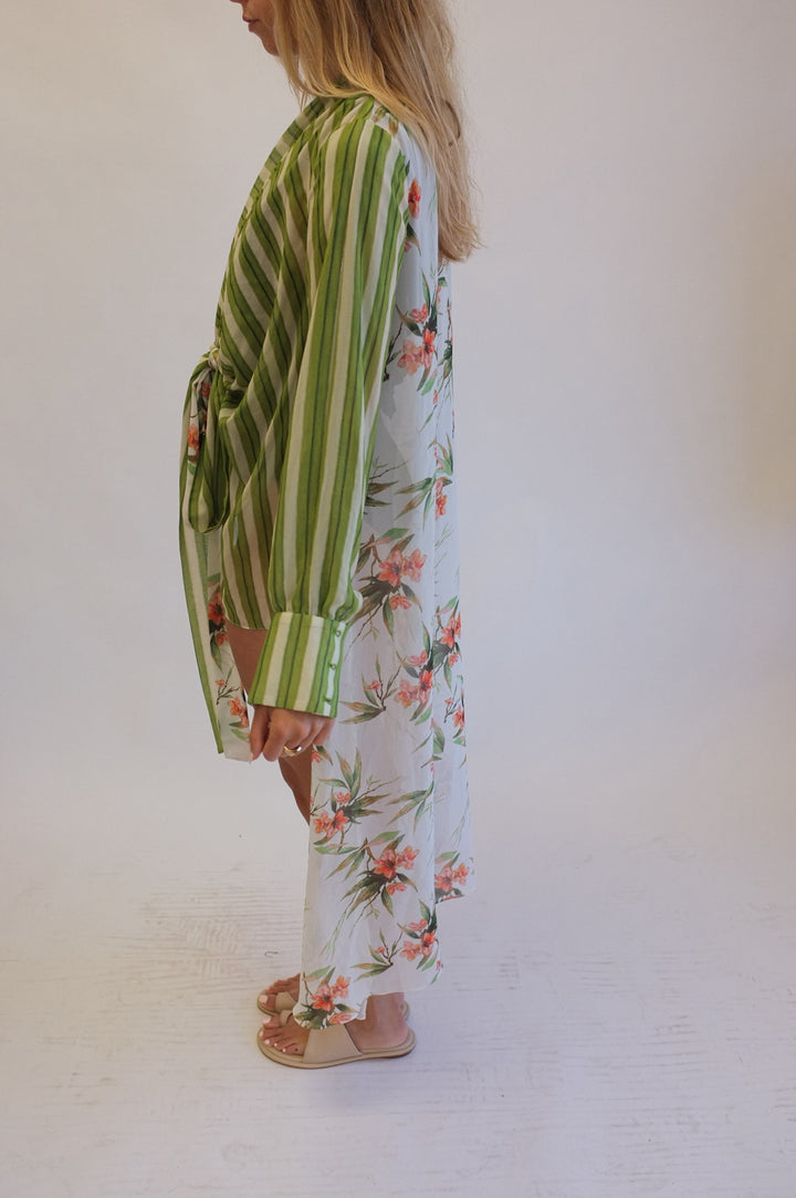 PatBo Size S Mix Print Sheer Wrap Coverup
