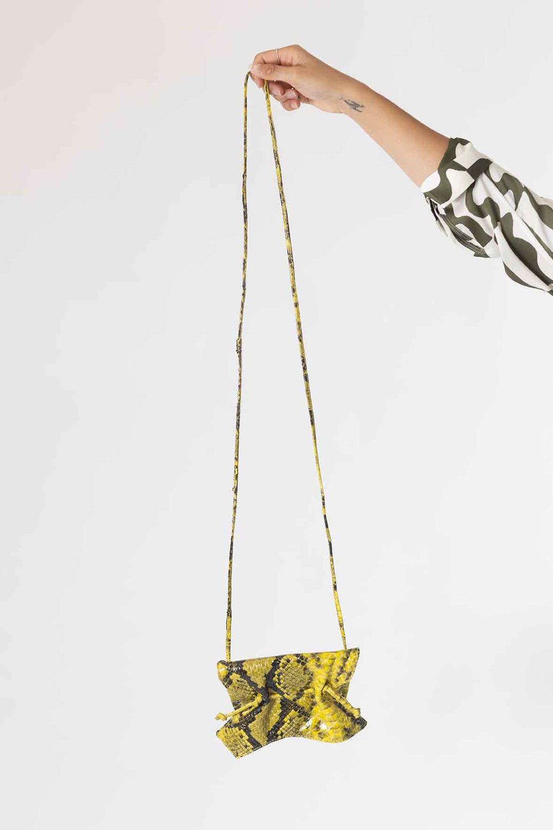 Carlos Falchi Yellow Small Python Purse