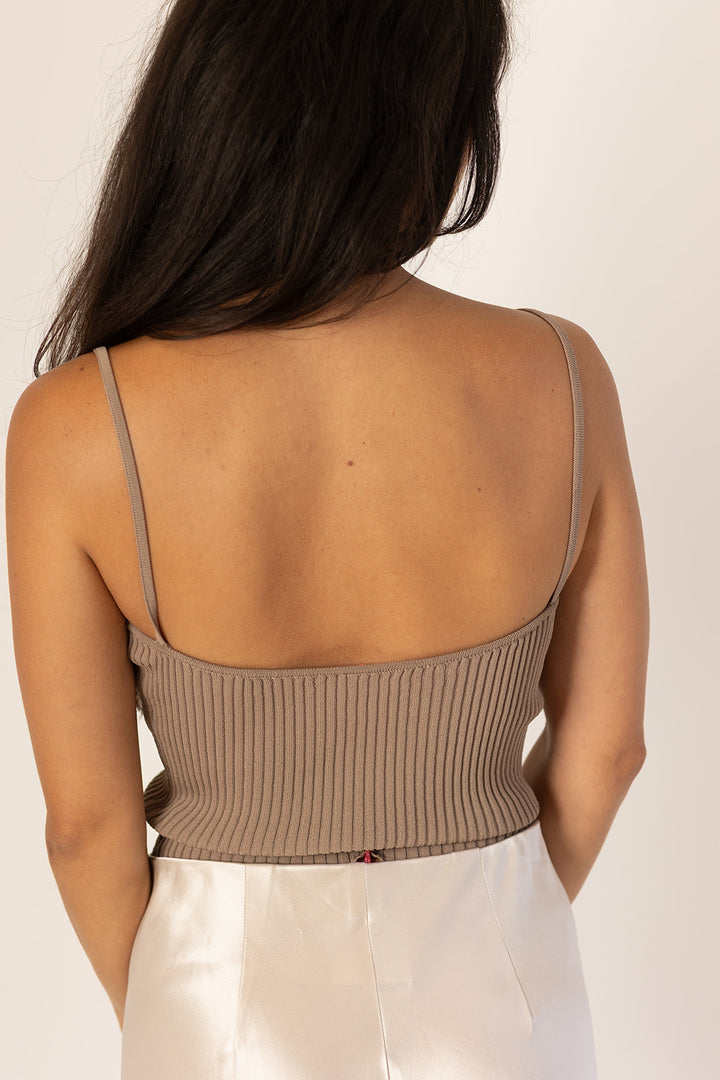 Staud Size Small Taupe Tank Top