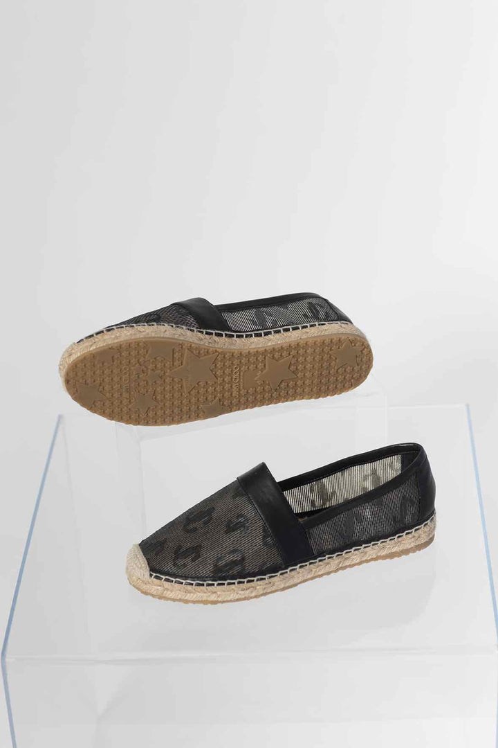 Jimmy Choo Size 38.5 Black Mesh Espadriles