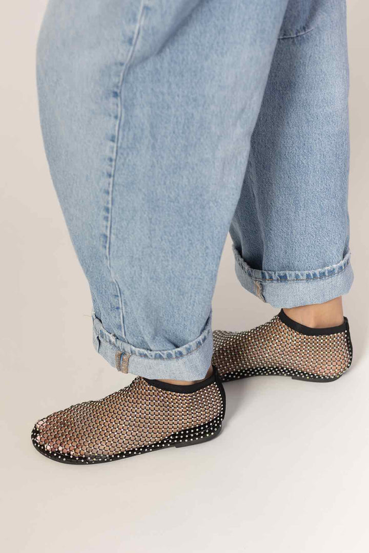 Unbranded Shoe Size 8 Mesh Crystal Flats