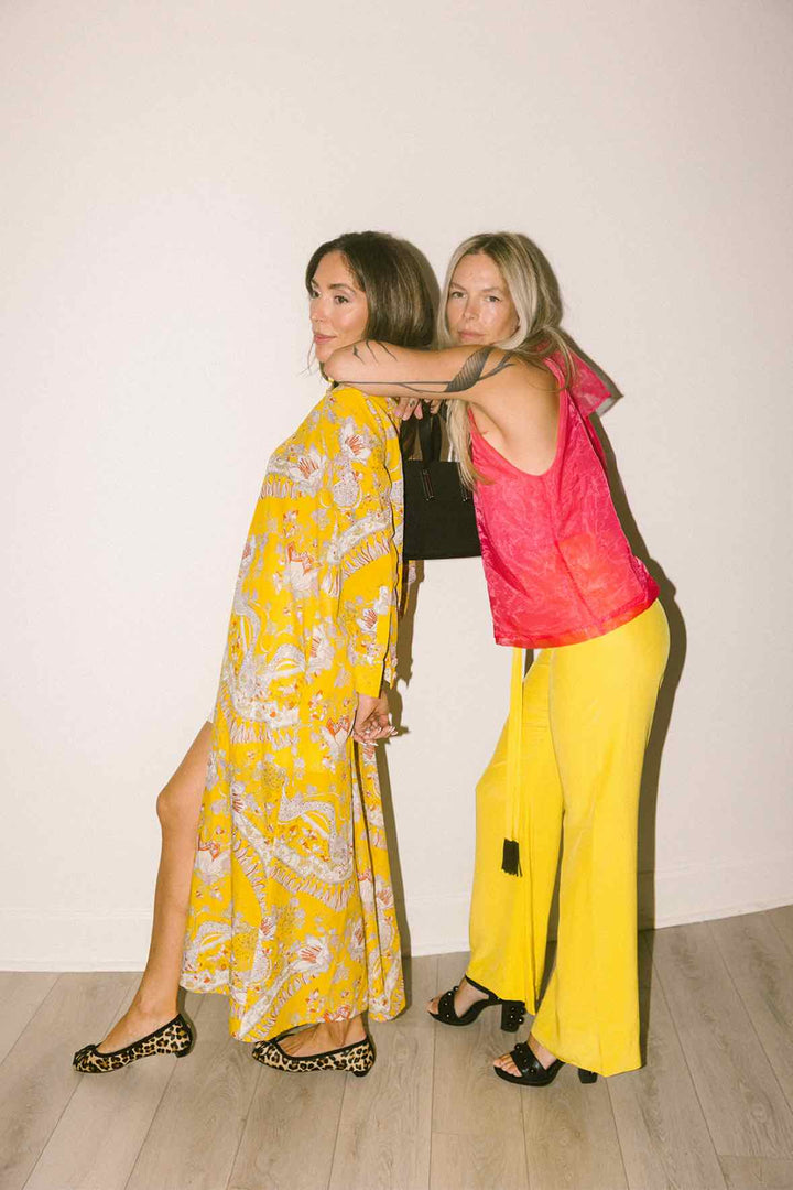 Linda Cunningham Custom Size S Yellow Silk Pants