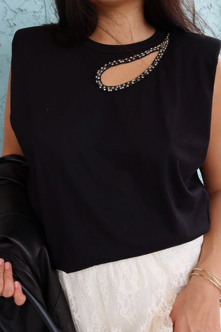 Sandro Size 2 Black Shirt