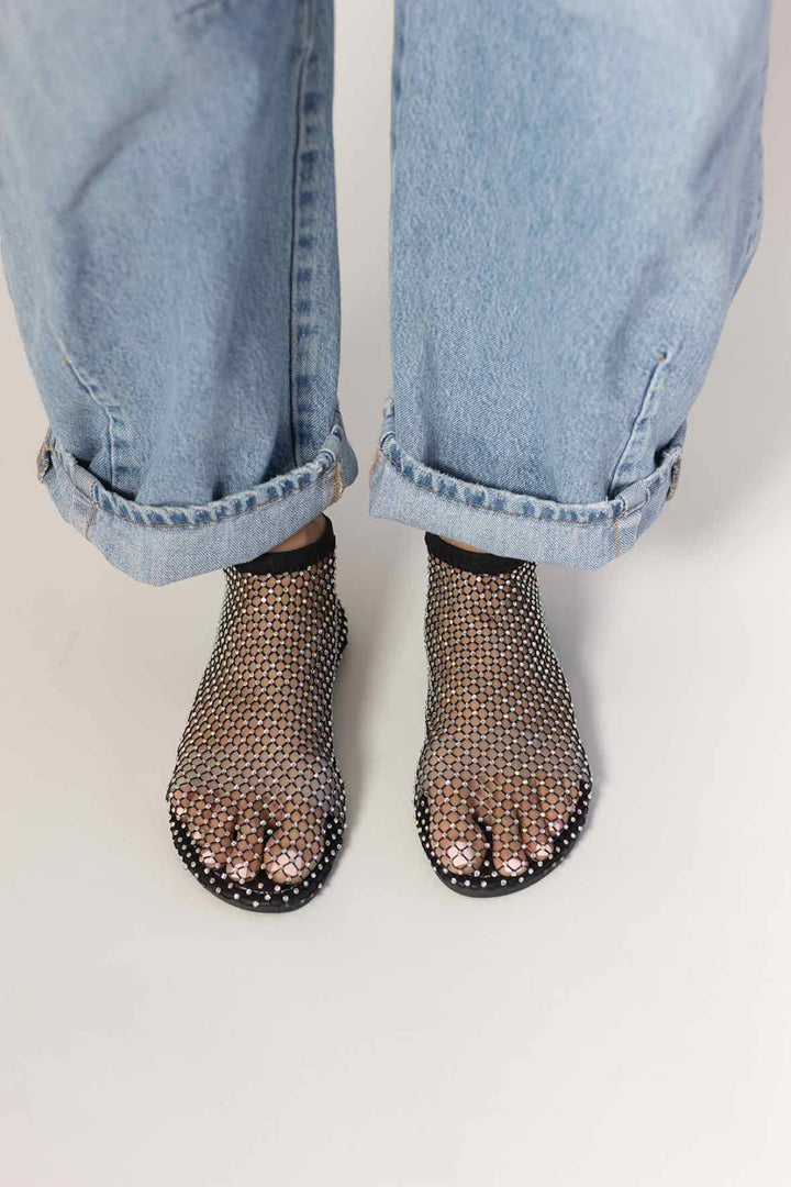 Unbranded Shoe Size 8 Mesh Crystal Flats