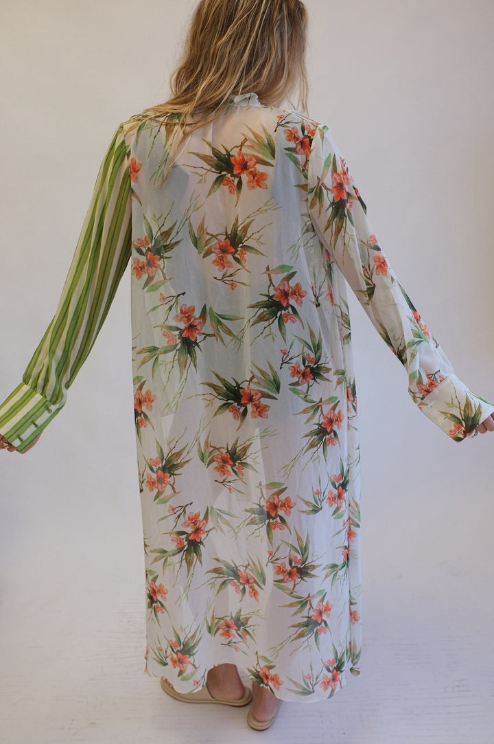 PatBo Size S Mix Print Sheer Wrap Coverup