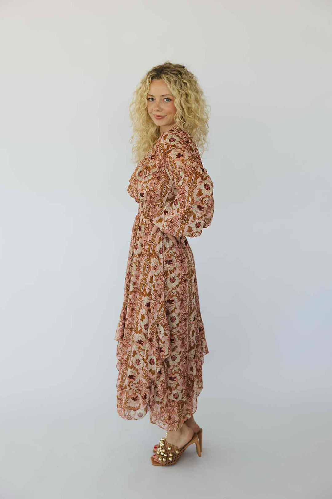 Misa One Shoulder Printed Dress