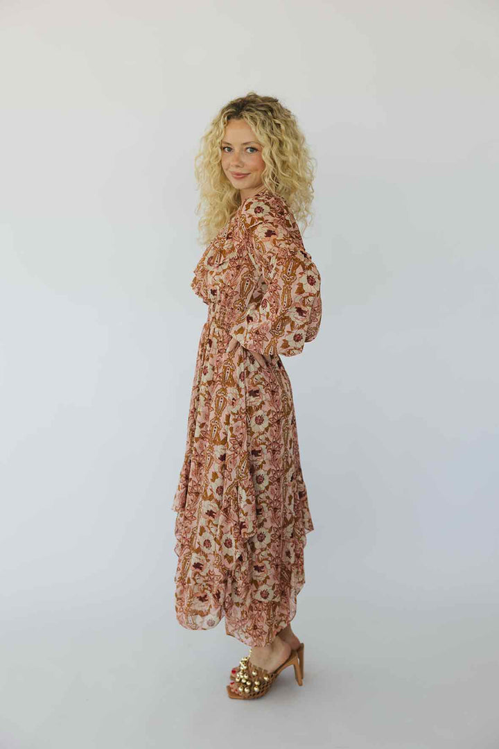 Misa One Shoulder Printed Dress