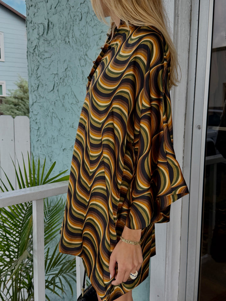 La Vie Style House Size One Size Silk Tunic Dress