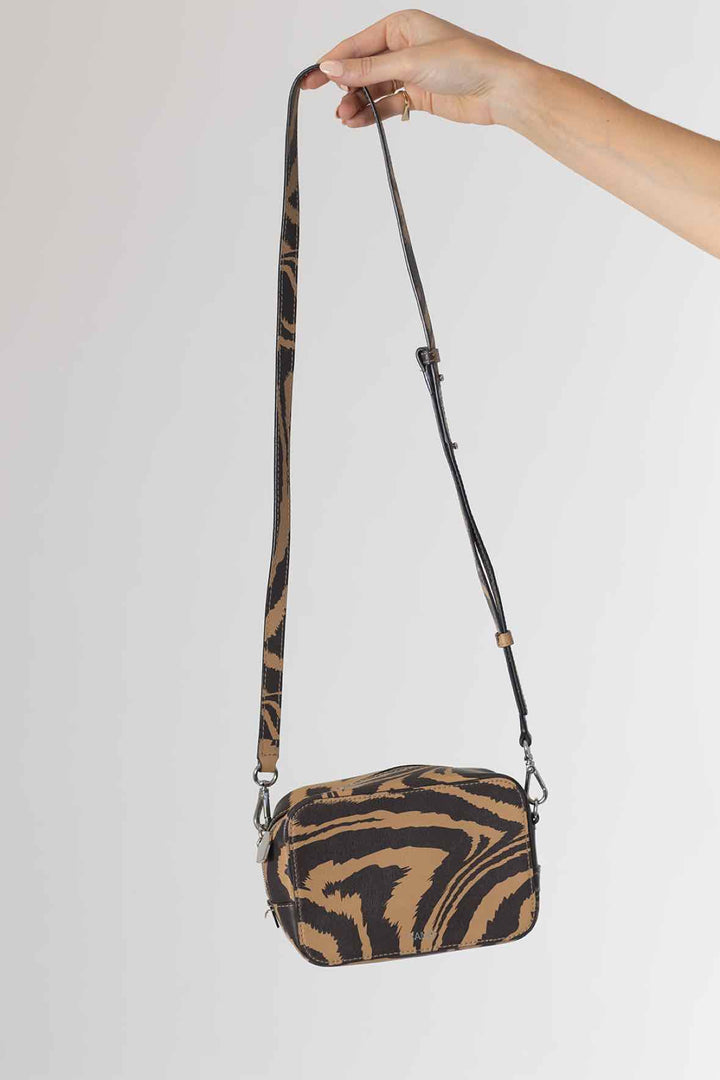 Ganni Size Brown Brown tiger Print Purse