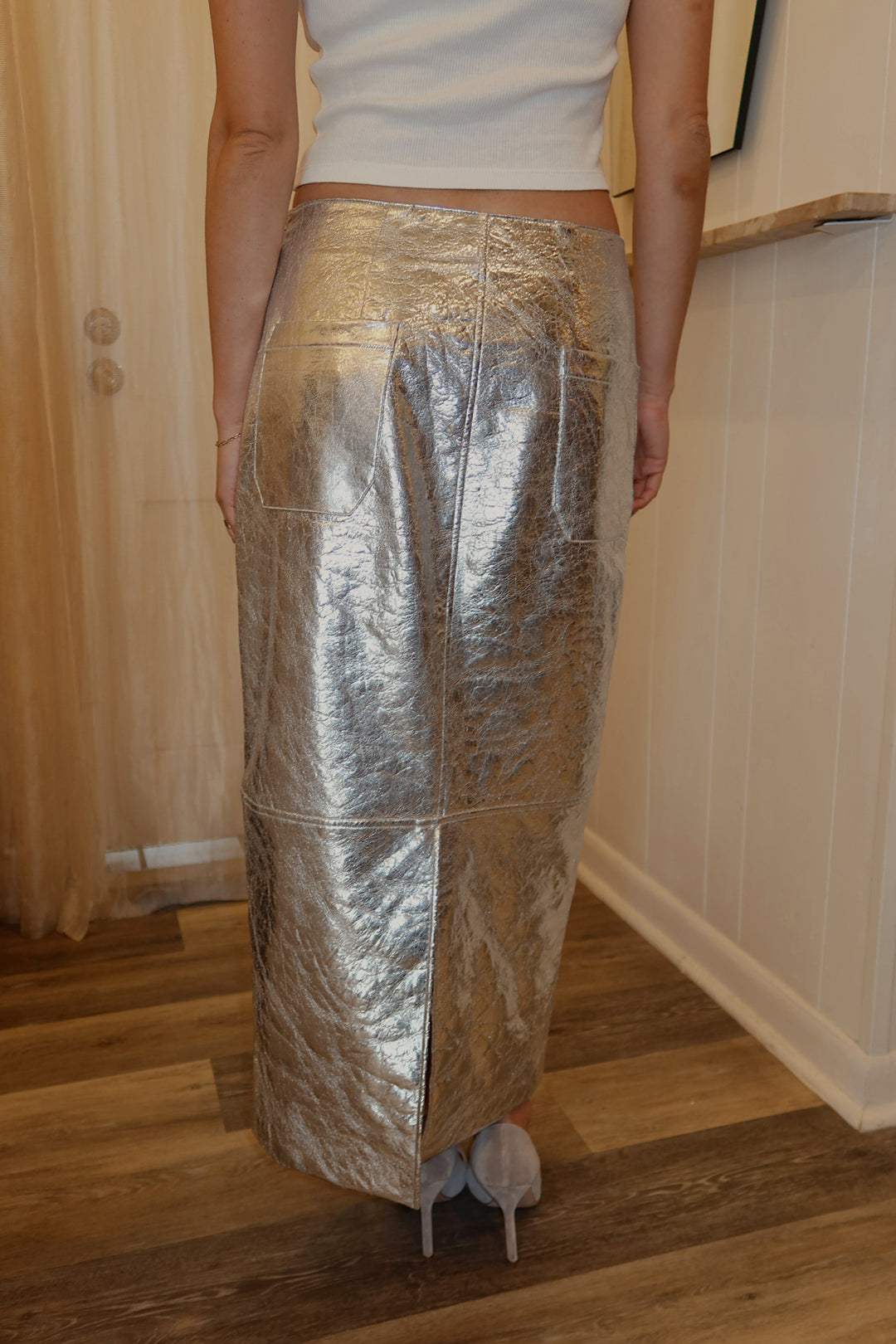 Hunter Bell Size 8 Silver Skirt