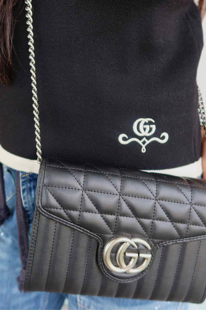 Gucci Leather Black/Silver Wallet/Purse