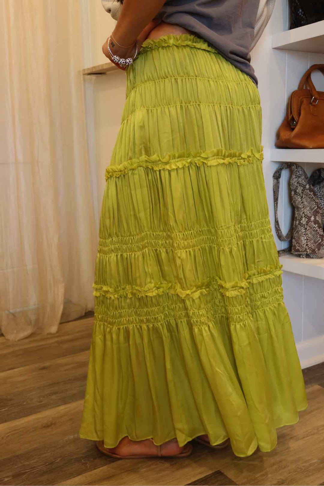 Ulla Johnson Size 2 Lime Green Skirt