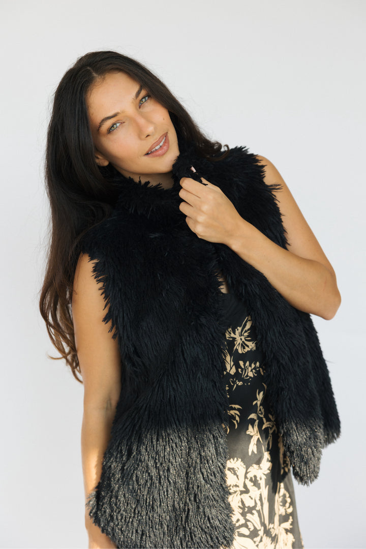 Betsey Johnson Size M Fur Vest