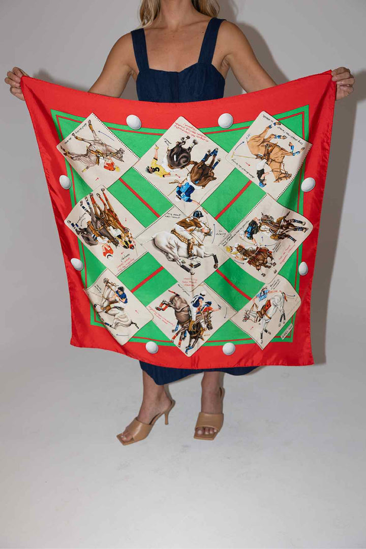 Hermes Red Scarf