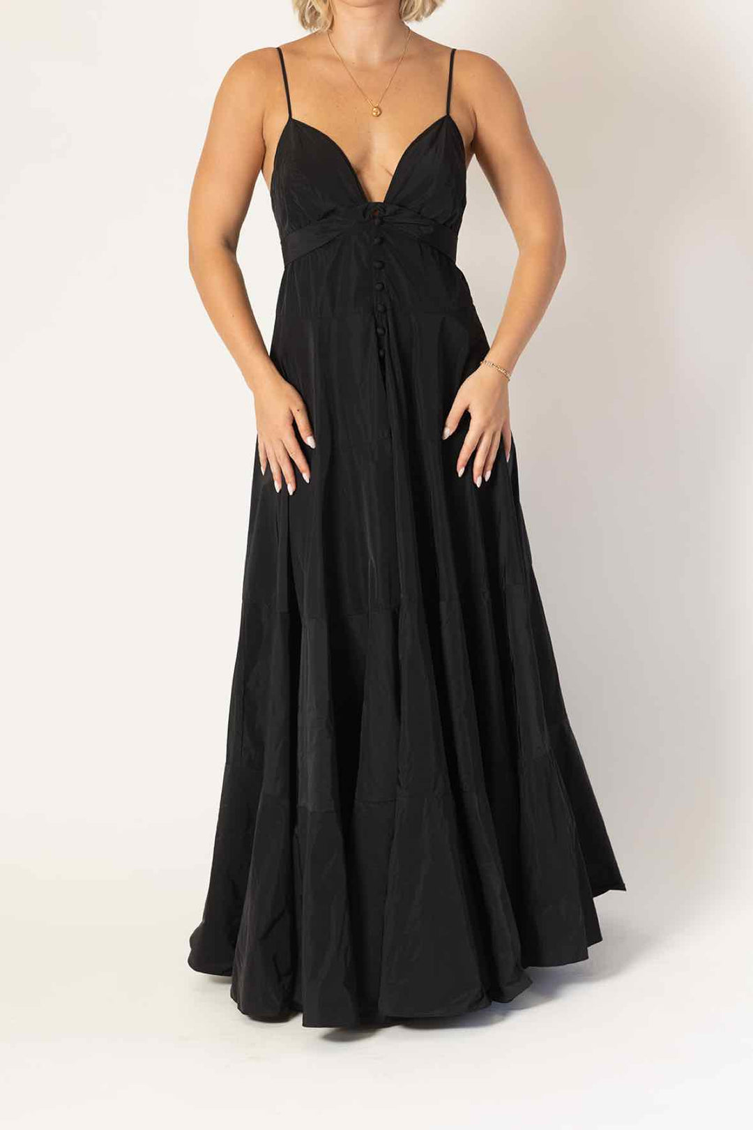 Alexis Size M Taffeta Maxi Event Dress