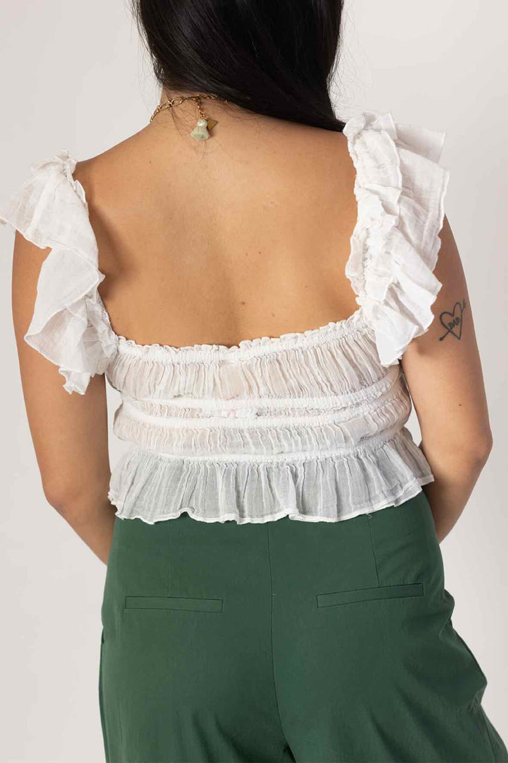 Free People Size S/P White Top