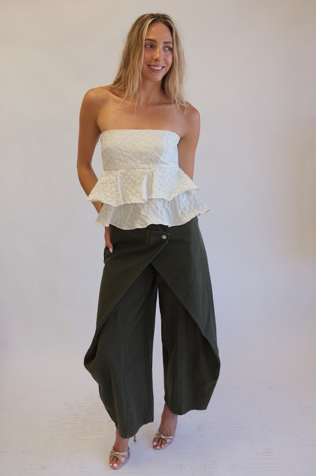 Amanda Uprichard Size Small White Strapless Top
