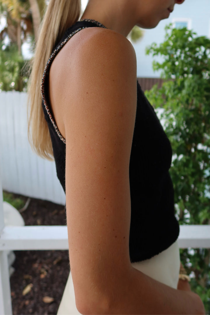 Chanel Size 34 Black Tank Top