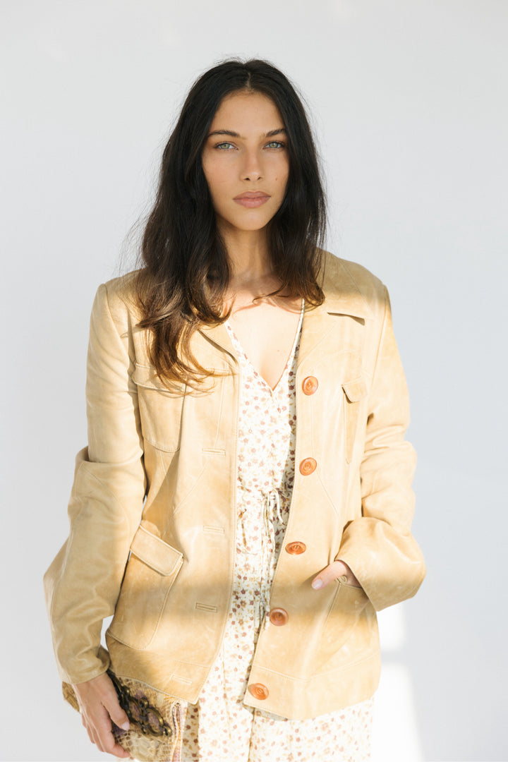Neely Mack Size Large Camel Jacket