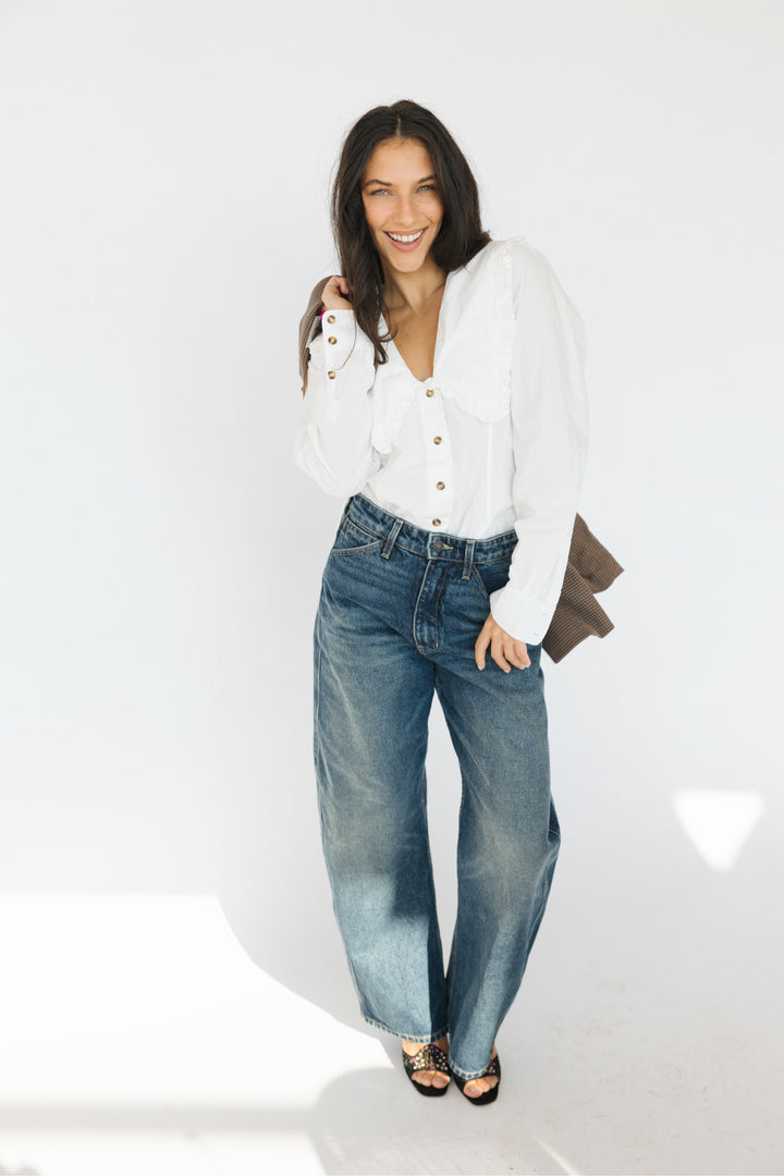 Ganni Size 36 White Top