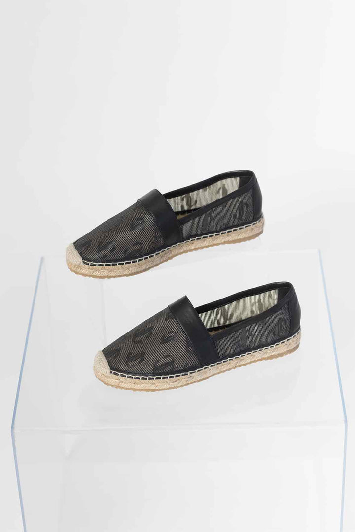 Jimmy Choo Size 38.5 Black Mesh Espadriles