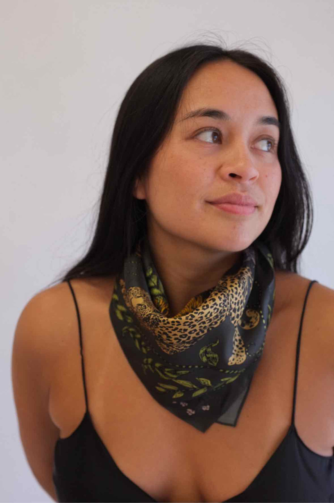 Echo New York Size o/s Black Print Scarf