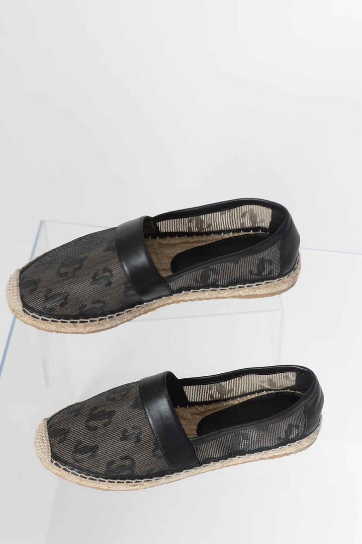 Jimmy Choo Size 38.5 Black Mesh Espadriles