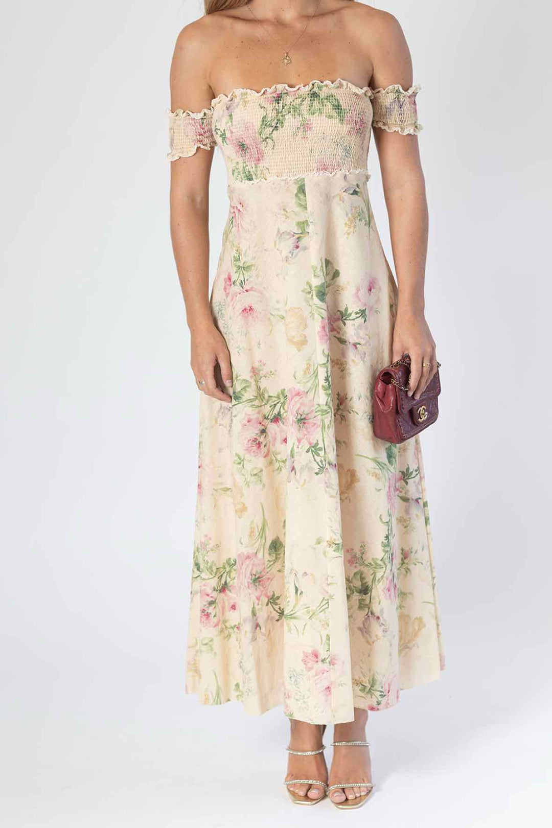 Zimmerman Size 1 Smock Top-Off Shoulder Dress