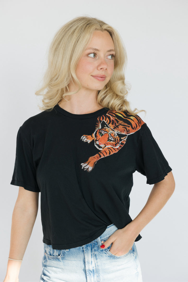 Le Superbe Size Small Black Tiger Shirt