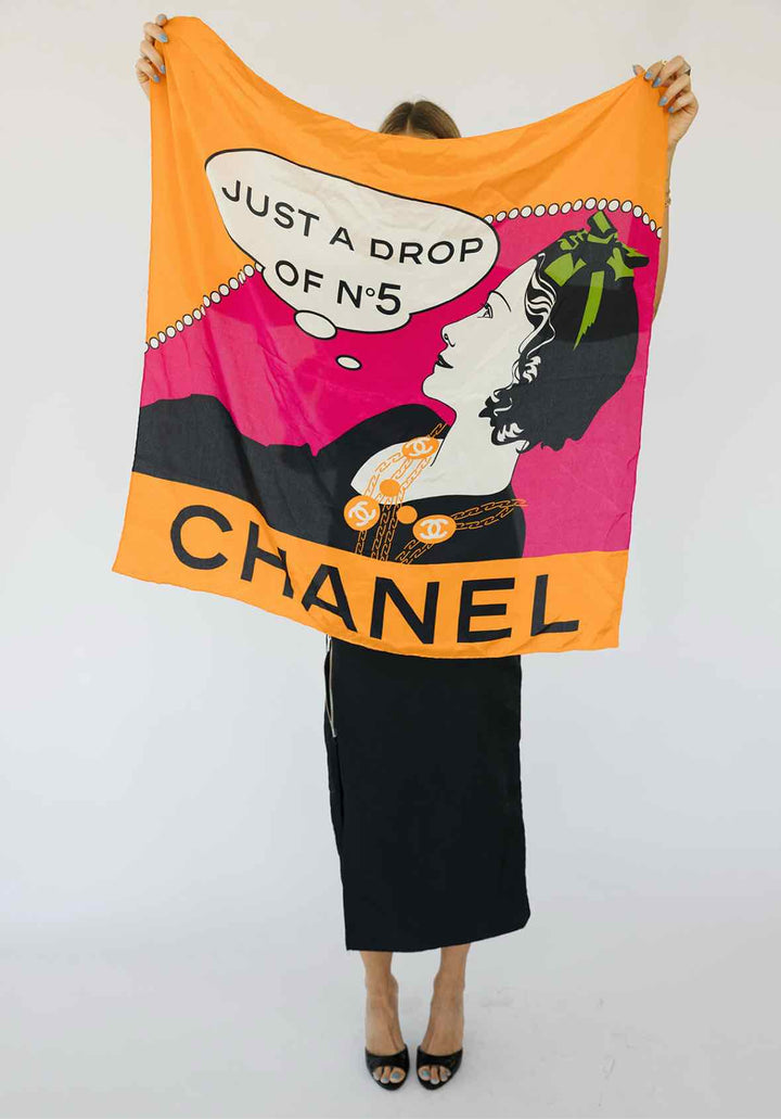 Chanel Orange Scarf