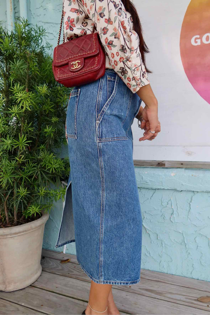 Khaite Size 26 Denim Skirt