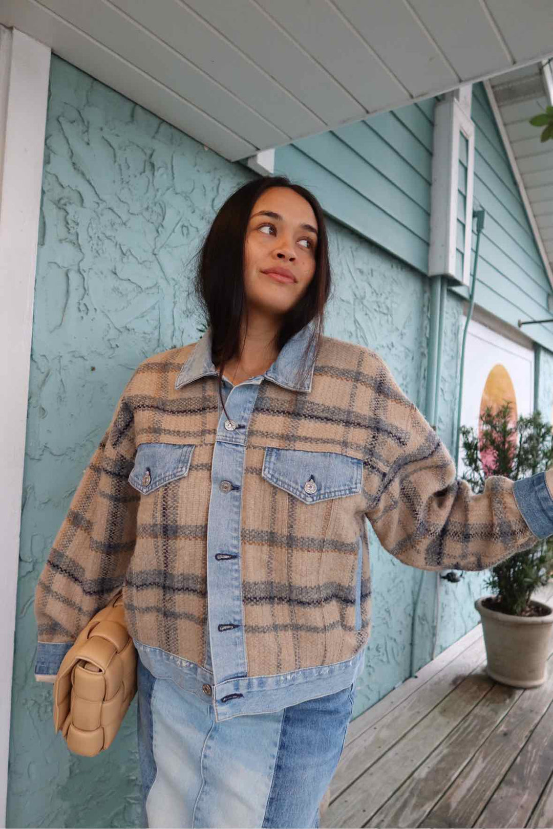 Citizens of Humanity Sz M Denim and Tweed Jacket